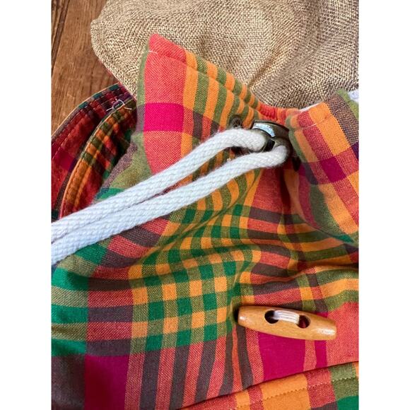 Taaluma Totes backpack Multicolor Plaid Cotton Backpack - NWOT main image 9